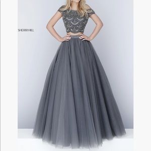 sherri hill two piece prom dress